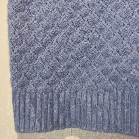 Brandy Melville- Made in Italy Wool Cropped Sweater Vest Pastel Purple Blue- S - Picture 5 of 6